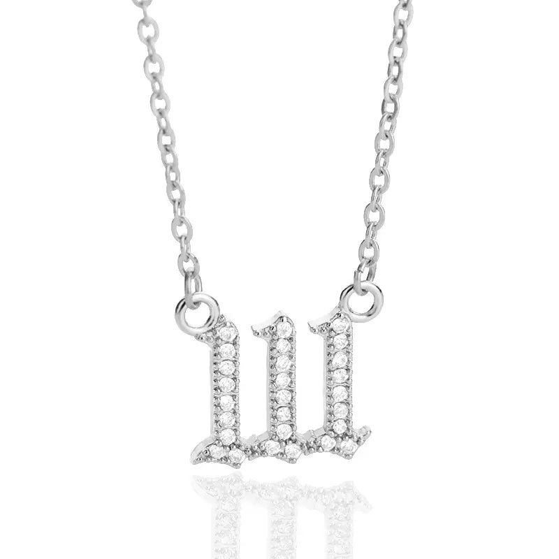 CZ Angel Number Necklace